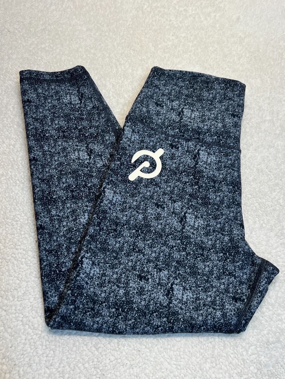 Peloton Womens Leggings Cadence Capri High Waist Heathered Blue, Size M